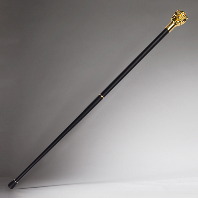 狮子头手杖金属拐杖绅士手杖老人拐杖文明棍动物造型COS道具手杖