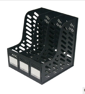 华杰文具桌面收纳三联组合文件架杂志架资料架H618学习办公用品