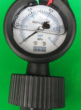YN60 0-1MPA 10BAR 10KGF/CM2 0-145PSI塑料隔膜耐震压力表