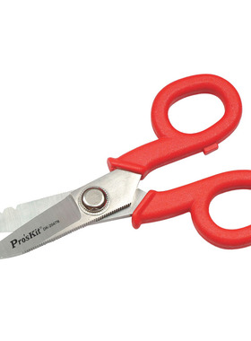 台湾宝工 电工剪刀 145mm长 还可做锉刀及刮刀小剪刀 DK-2047N