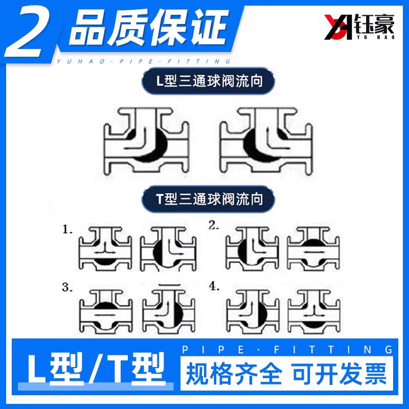 不锈钢三通法兰球阀型气