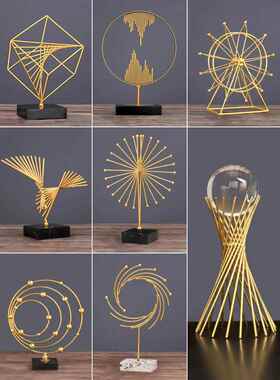 轻奢家居抽象酒柜电视柜装饰工艺品摆件创意办公室桌面装饰品摆设