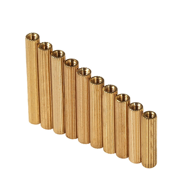 环保黄铜滚花圆形隔离柱