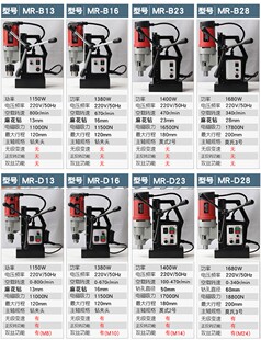 D13磁力钻多功能工业级便携式 美日机床MR 小型电磁铁台钻磁座钻