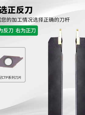 数控走心机切断刀杆机夹式外圆切槽车刀杆CTPR/L/08/10/12/16/20