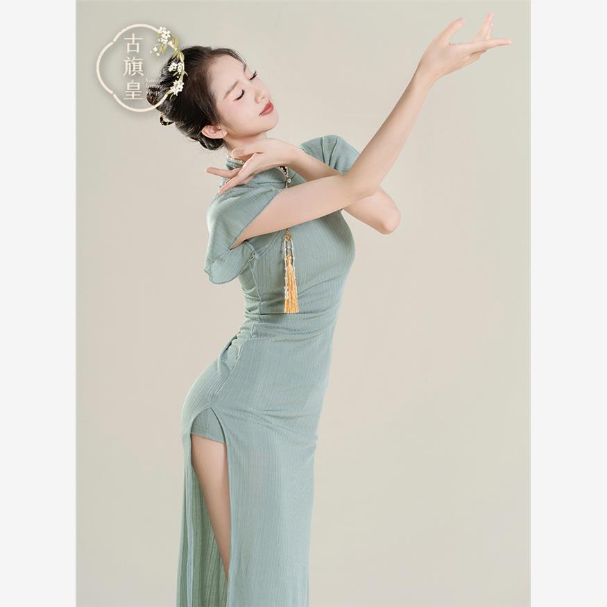 古旗皇古典舞服装旗袍舞蹈服中国舞弹力身韵民族练功服演出服装女