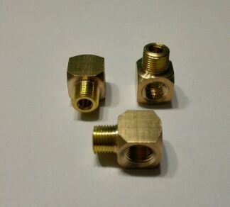压力表三通铜接头两内螺