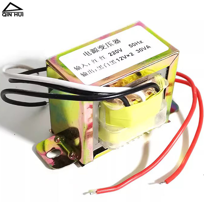 30W电源变压器AC220V转双路AC12V输出音响箱功放前级三线交流电源