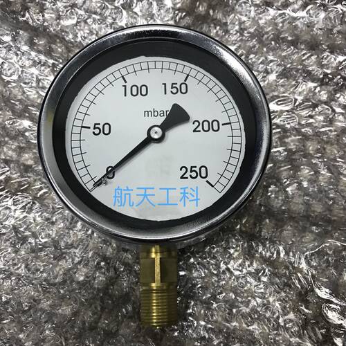 微压气压计 膜盒压力表 YE-100 0-250mbar 直径100mm 螺纹m20x1.5