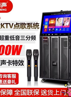 爱博声AK-15户外广场舞音响吉他唱歌演出大功率蓝牙带视频音箱