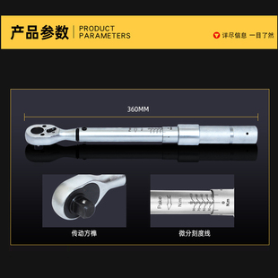 TLA20-100N.m预置式TG扭力扳手高精度力矩测试仪双向套筒棘轮扳手