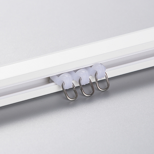 窗帘滑轮单轨滑轨飘窗轨道导轨顶装侧装加厚铝合金单双轨道直轨
