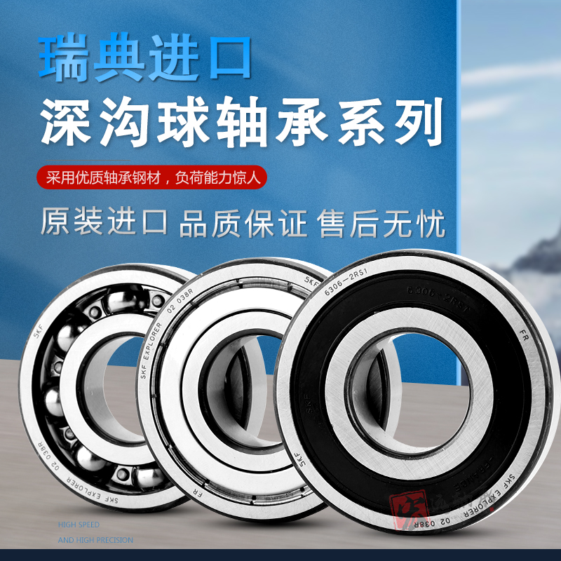 瑞典进口SKF轴承6007  6008 6009  6010 6011 6012 6013   2RS1