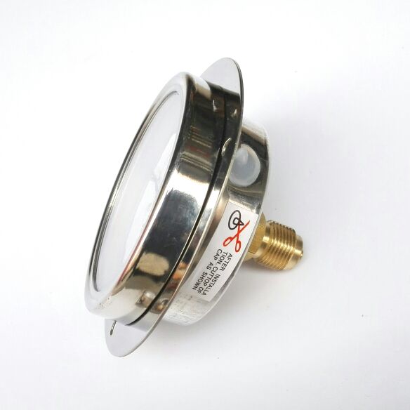 轴向带边压力表固定安装