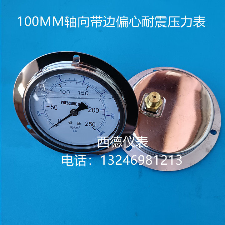 100MM轴向带边偏心充油耐震压力表 0~250KG油压表 注塑机液压表,农用物资,苗木固定器/支撑器,淘宝优惠券,粉丝福利购,淘宝优惠卷