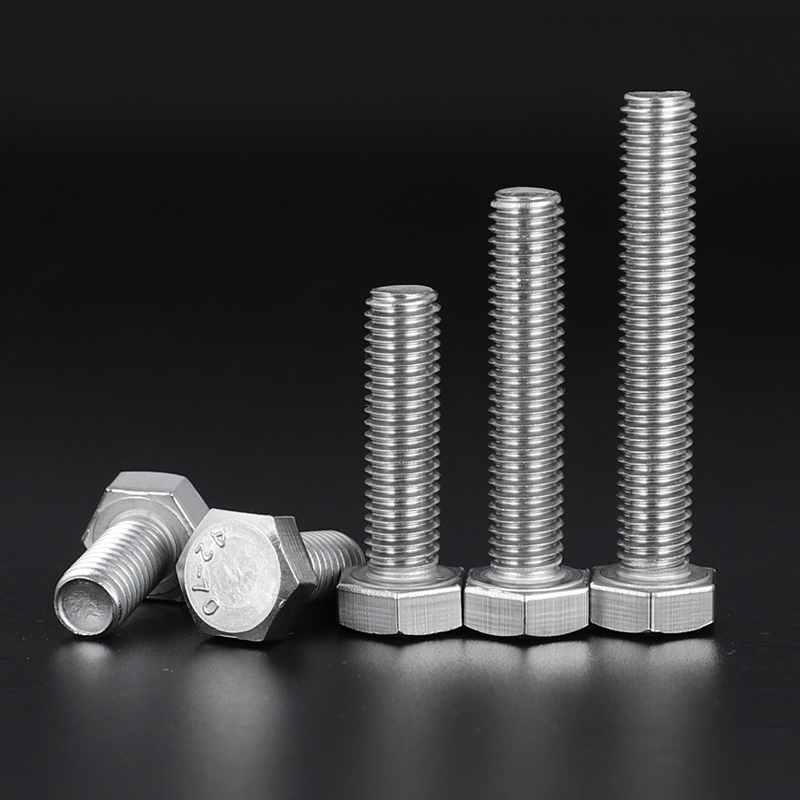 304不锈钢全牙外六角螺栓加长螺丝钉螺杆M3M4M5M6M8M10M12M14M16