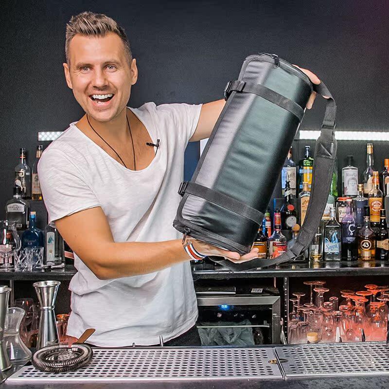 酒吧传奇定制款专业调酒师工具包日式美式摇酒壶工具套装包雪克壶