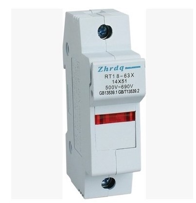 正浩 RT18-63X 1P 导轨按装保险丝熔断器底座 带指示灯 加厚铜件