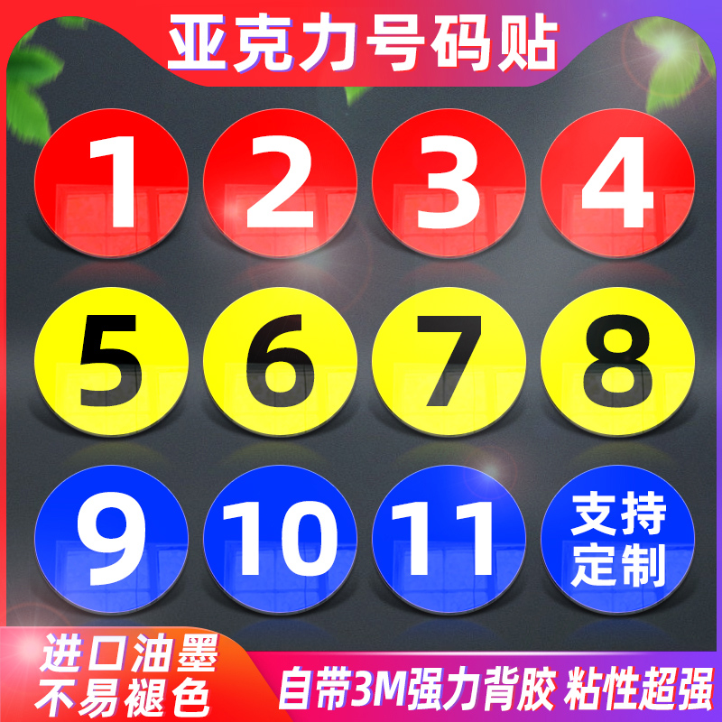 亚克力数字号码标识牌仓