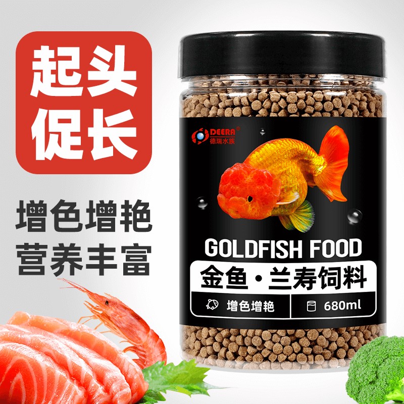 兰寿金鱼饲料食小颗粒上