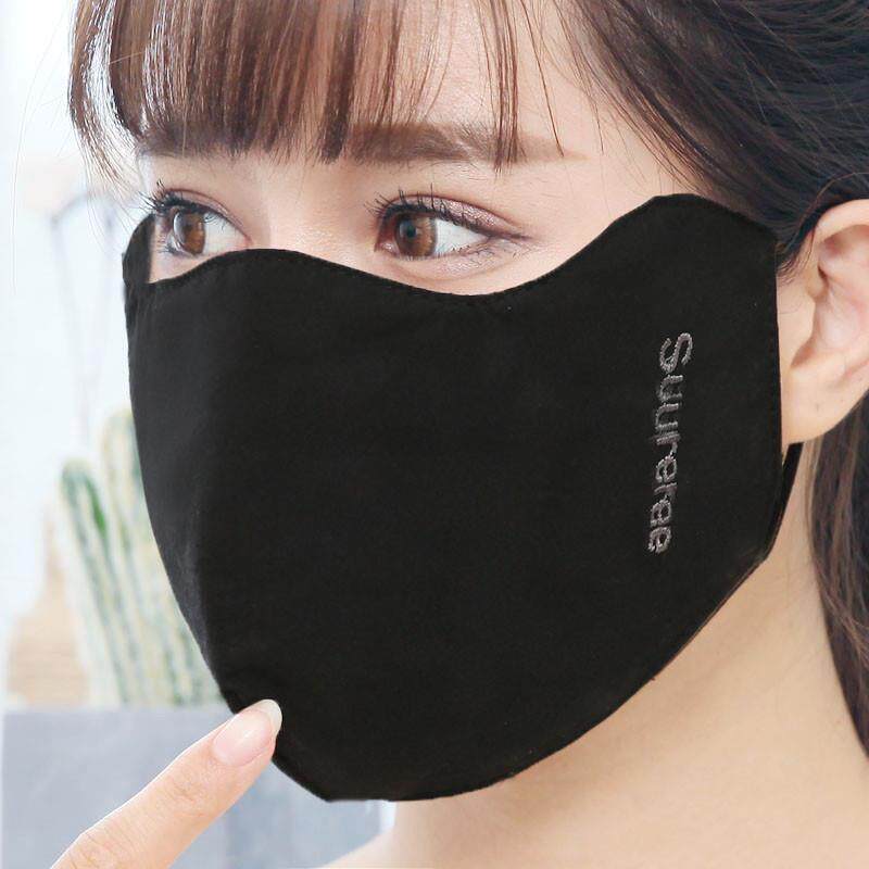 秋冬季口罩女男士加大防风纯棉冬天保暖防寒透气时尚黑色个性潮款