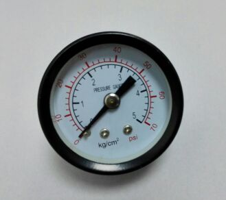 轴向不带边压力表 直径40mm 压力0-5kg/cm² 0-70psi 螺纹pt1/8