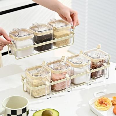 调料盒家用厨房调味料罐多格壁挂盐罐味精胡椒佐料收纳调味瓶罐子