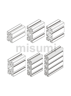 经济型 米思米 欧标40型材 槽宽8mm KLCF8-40120-4000 MISUMI