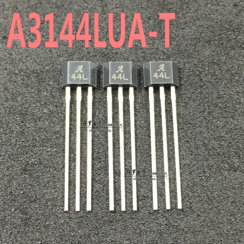 A44L 单极磁性霍尔开关元件 A3144LUA-T 44L霍尔传感器 TO-92S