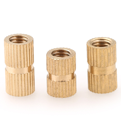 铜镶嵌件 铜滚花螺母M3*x2x3x4x5x6x7x8x10x11x12x13x14x15/16-20