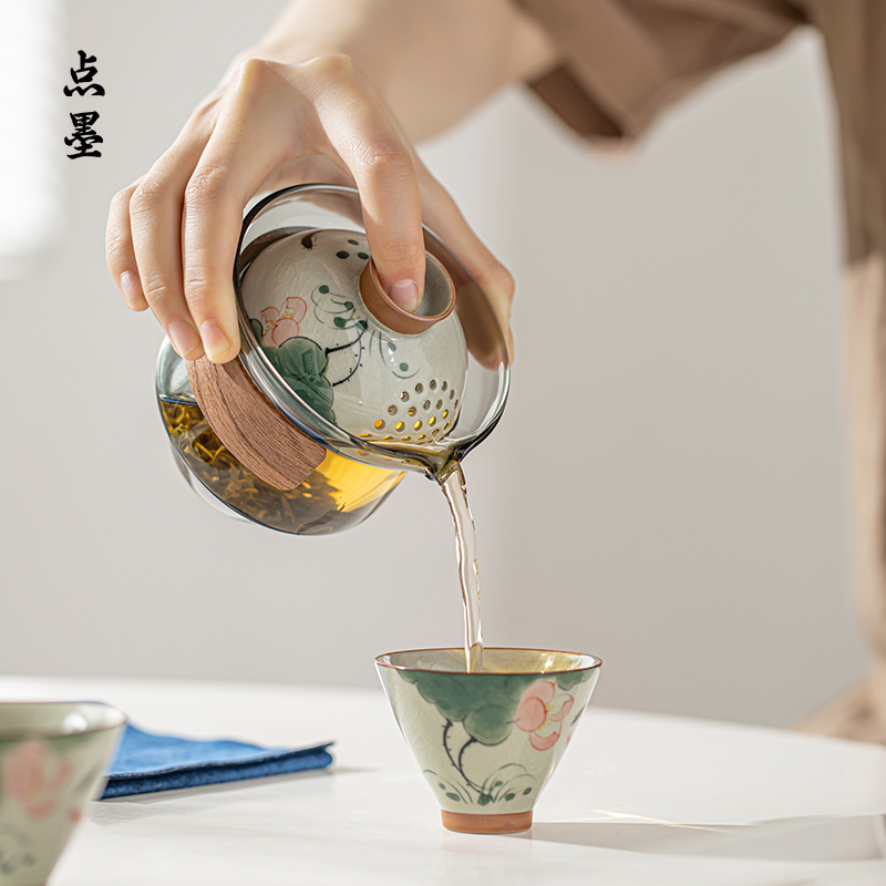 旅行茶具便携式快客杯户外小套装功夫茶具套装手绘快客杯一壶三杯,玩具/童车/益智/积木/模型,其它玩具,淘宝优惠券,粉丝福利购,淘宝优惠卷