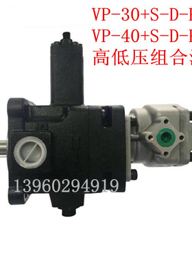 仙居大华DAHUA液压双联叶片泵VP1-40+S-D-PK VP30FA3+S高低压油泵