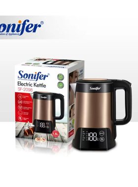 Sonifer高品质外贸电水壶304不锈钢调温保温2合1大容量陶瓷开水壶