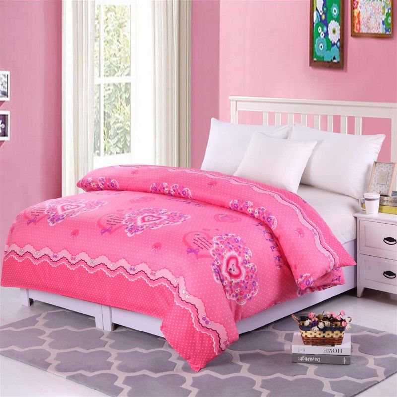 粉色碎花被套单件磨j毛单人被罩1.5米1.8x2 2.2x2.4米200cm被子套,床上用品,被套,淘宝优惠券,粉丝福利购,淘宝优惠卷