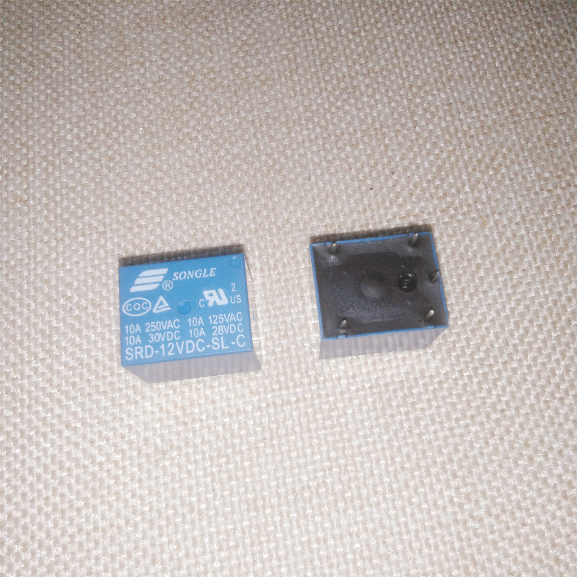 全新原装 松乐继电器 SRD-12VDC-SL-C T73 5v12V 24v蓝色 10A 5脚