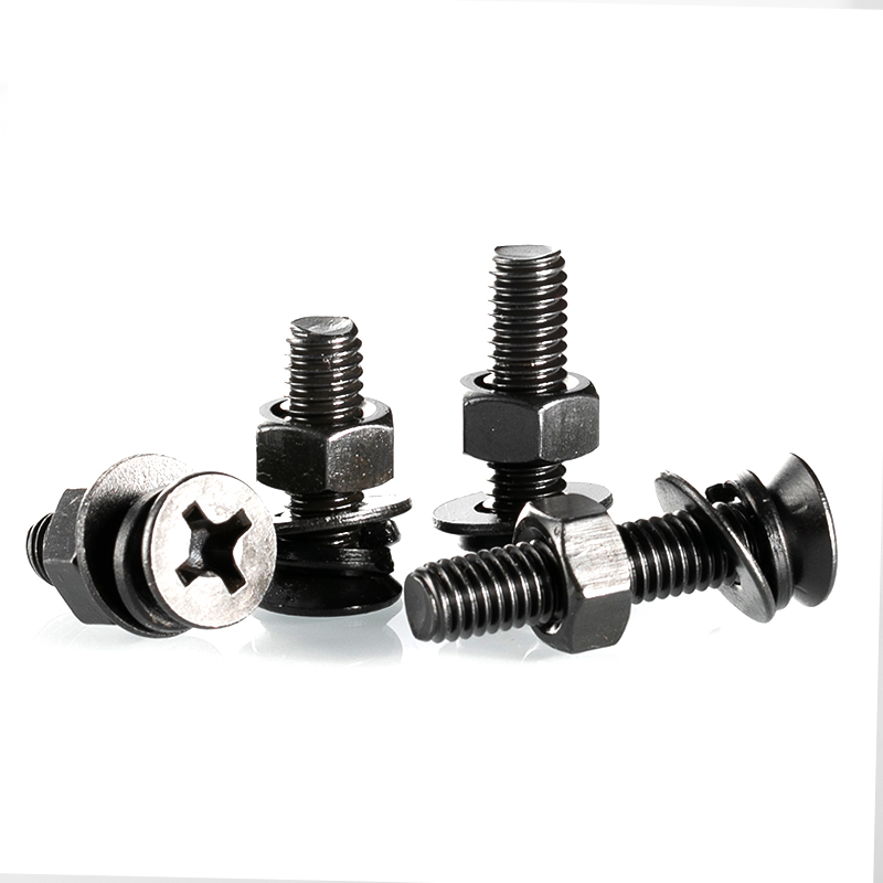 发黑十字沉头螺丝母平弹