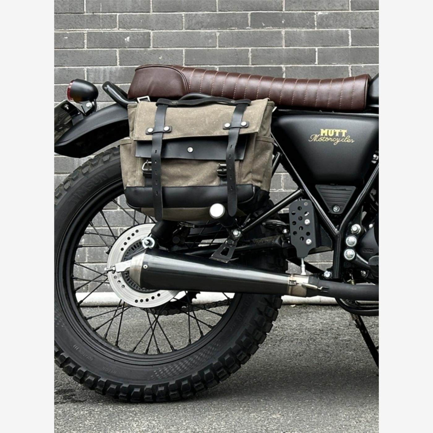 轻骑大脚怪摩托车边包复古通勤帆布侧边包机车包骑行收纳骑士包