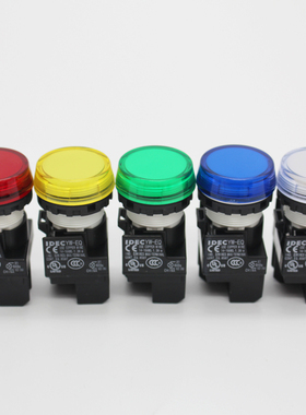 原装正品和泉指示灯22mm圆形平头信号灯YW1P-1BEQ4G/R/Y/B24VACDC