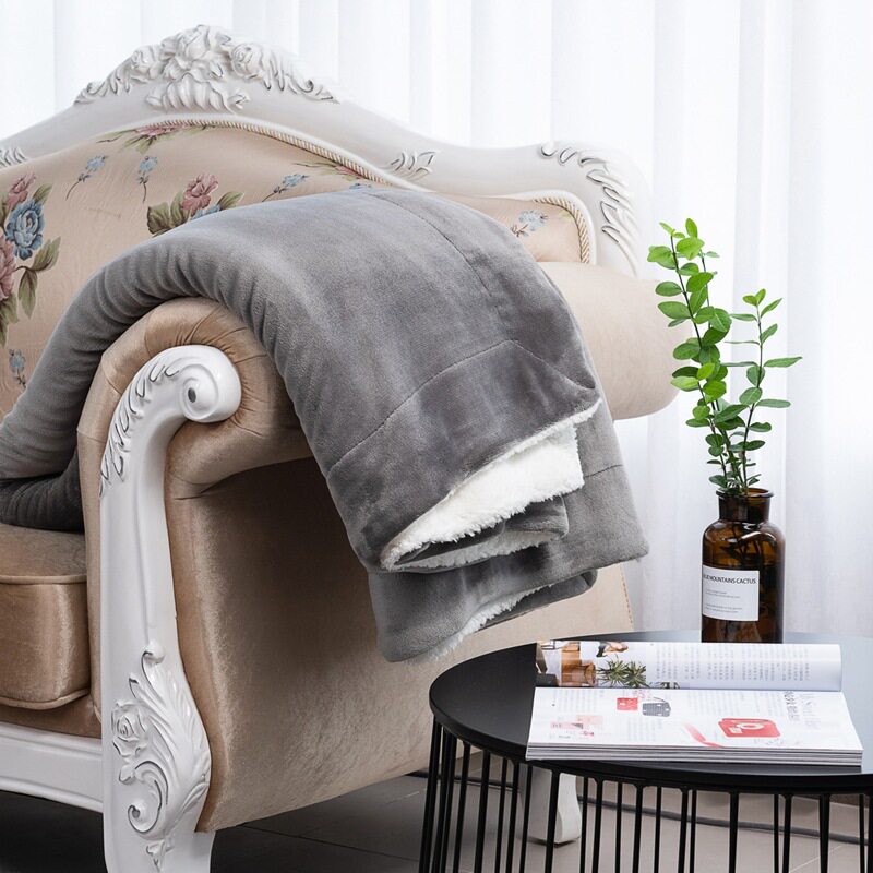Lamb cashmere Luxury Blanket Throw warm soft Cozy Plush 毛毯