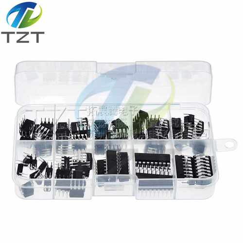 85Pcs 集成电路 DIP IC 10种规格LM324芯片套件NE555单精度定时器