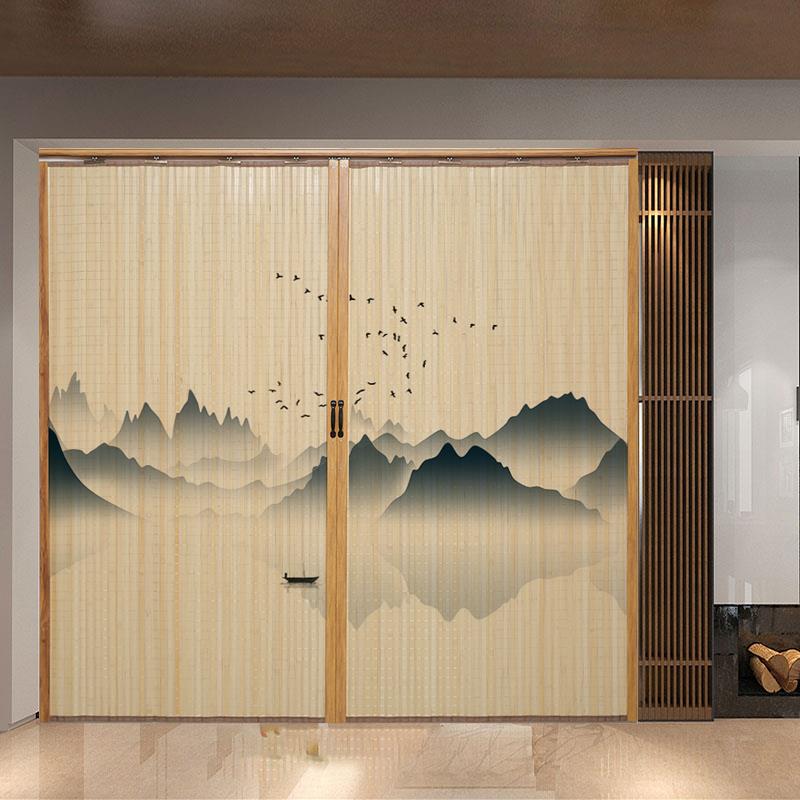 湖南竹帘门家用折叠推拉