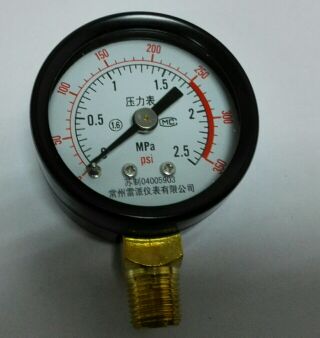 气压表 压力表 水压表 y-40 0-2.5mpa 0～350psi 螺纹ZG1/8 M10*1