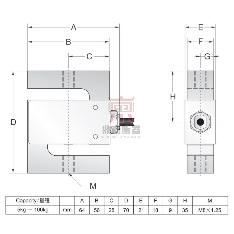 Transcell传力BAB-5/7.5/10/15/20/30/50/75/100kg称重传感器