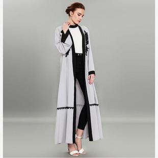 2023夏季新款迪拜马来绣花长袍 women kaftan long abaya kimono