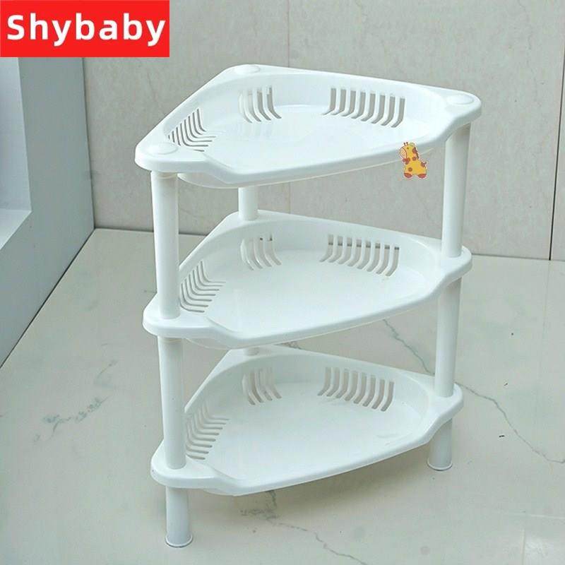 浴室三层三角置物架厨房落地角架卫生间多层收纳架子转角层架