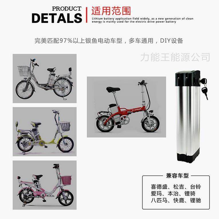 锂电池48v60v锂电池电单车电瓶代驾折叠款银鱼海霸 通用10AH20ah