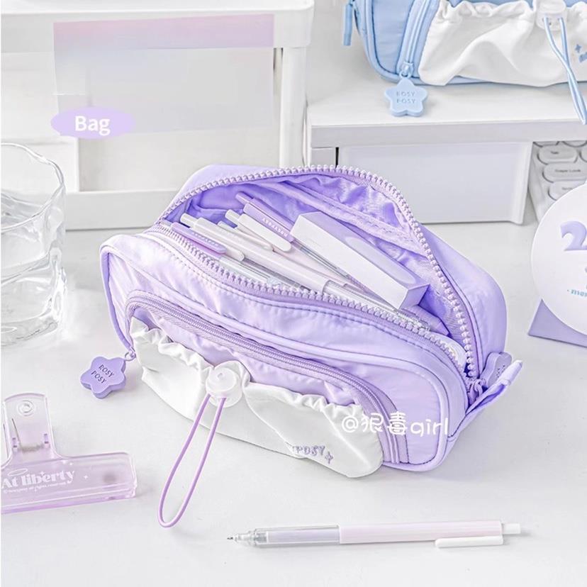 高值奶颜星抽绳笔袋简约