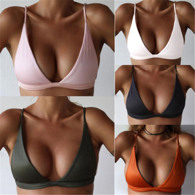 neck Crop Top Sport Wrap Halter Tank Vest Swimwear Camisoles