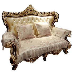 欧式沙发垫高档奢华真皮四季通用防滑美式布艺坐垫子沙发套罩定