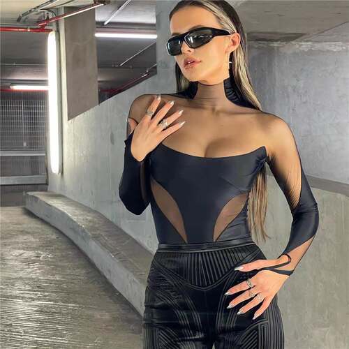 WomenBodysuitLgSlvTh